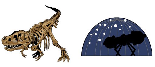 恐竜とプラネタリウム